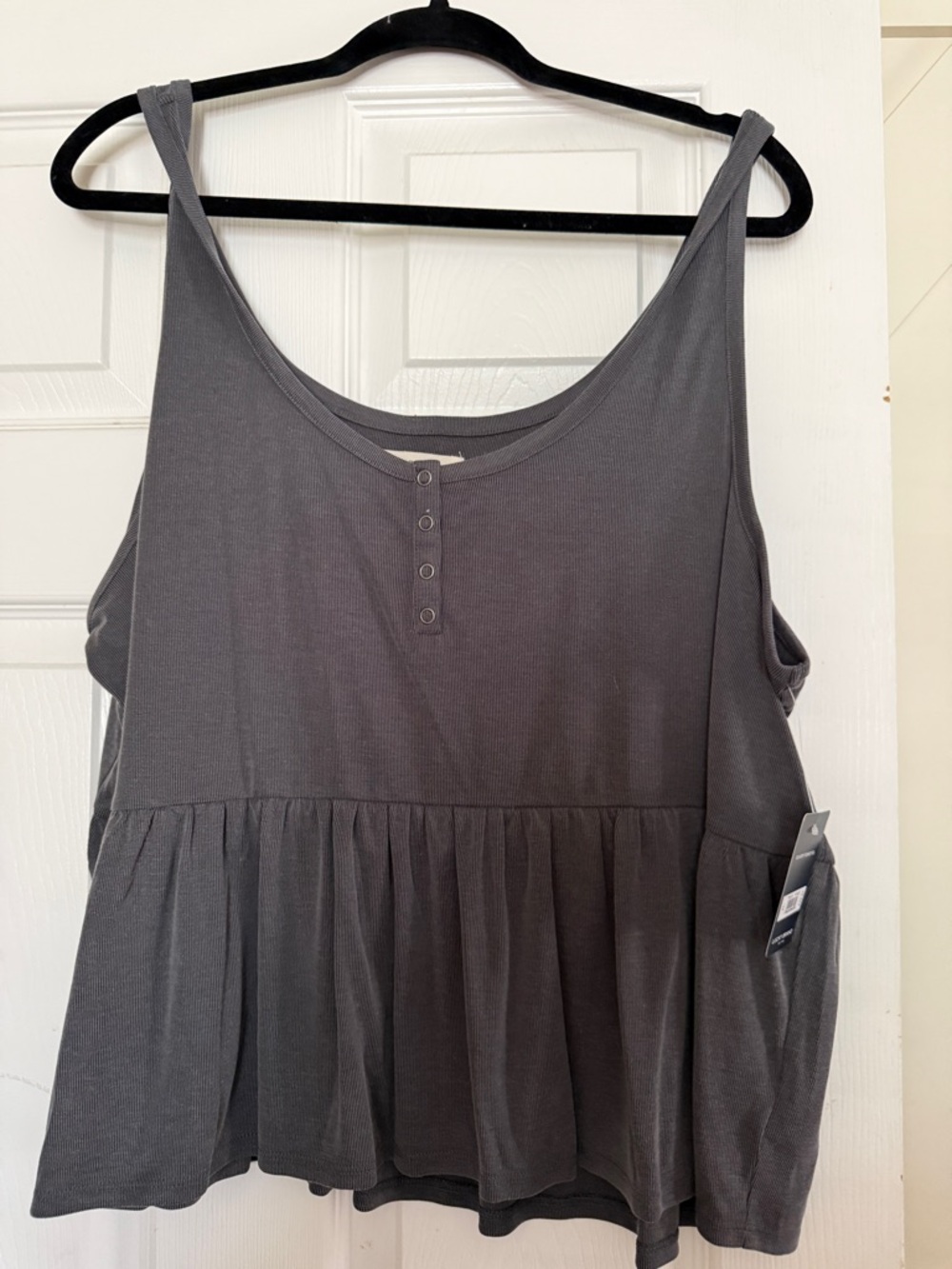 Lucky Brand Gray Peplum Camisole Tank